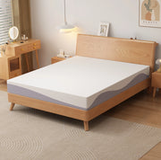 Materasso in schiuma a doppio lato H3/H4 con rivestimento sfoderabile bianco e grigio