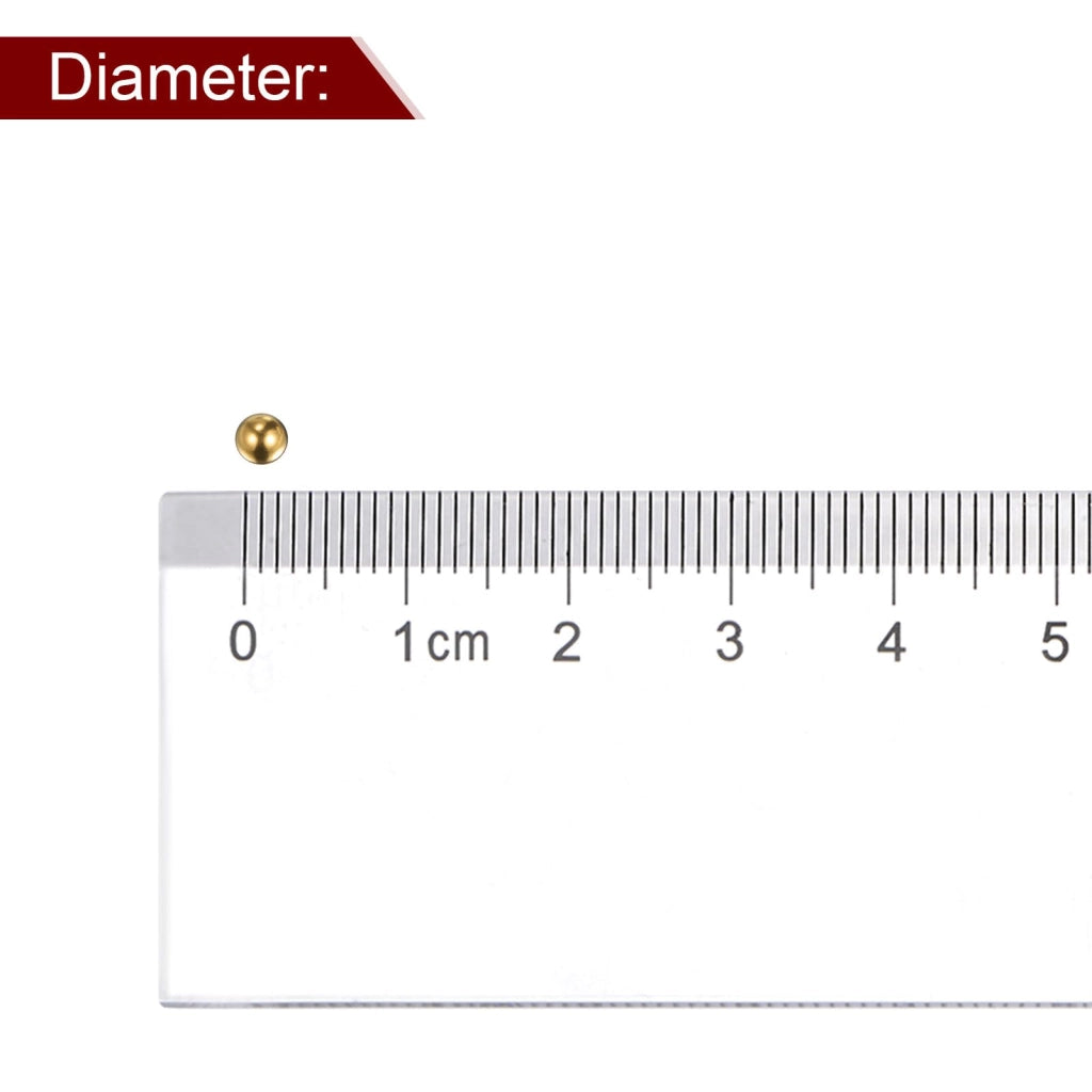 150 sfere di precisione in ottone, diametro 2 mm