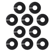 10 divisori per aste appendiabiti in plastica, colore nero