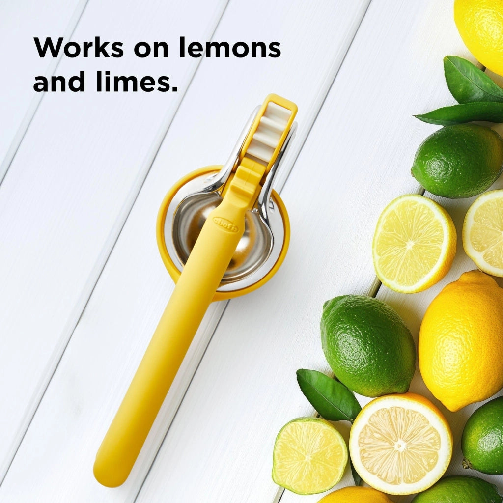 Spremiagrumi FreshForce, giallo, per limoni e lime, con custodia