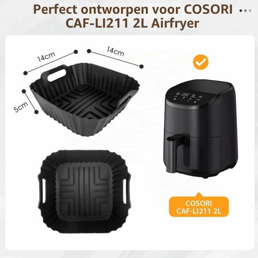 Stampo in silicone per friggitrice ad aria da 2 litri, compatibile con COSORI CAF-LI211