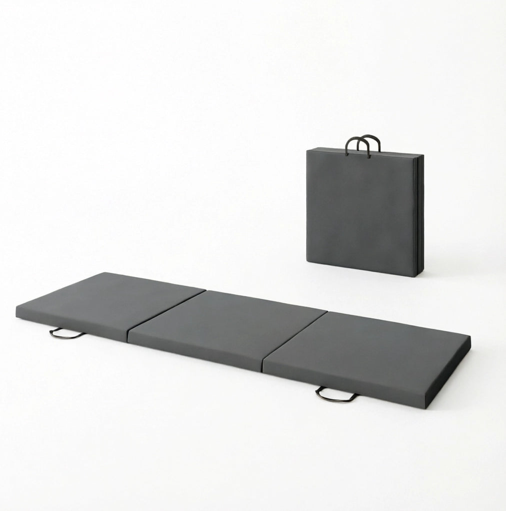 Tappetino ginnico pieghevole grigio 180 x 60 x 5 cm