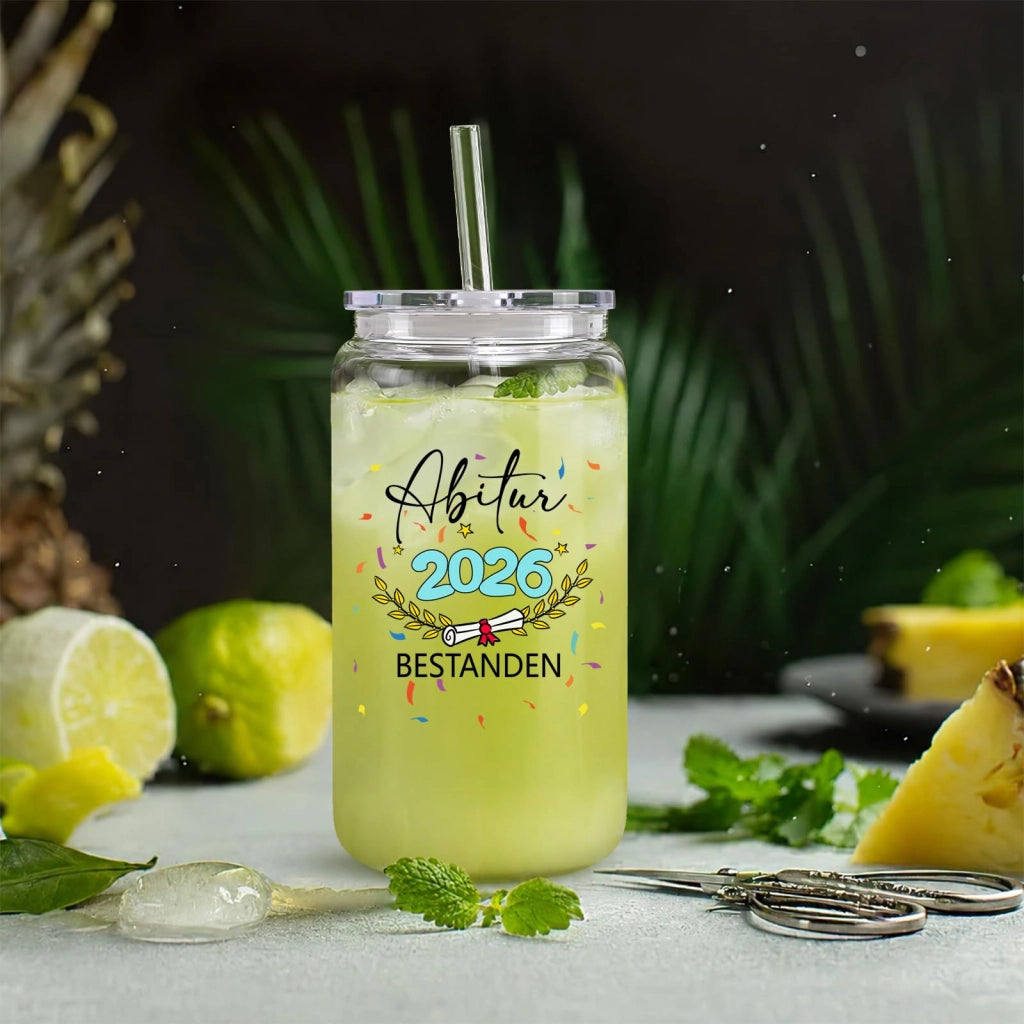 Bicchiere da 500 ml con coperchio e cannuccia – Idea regalo per l'esame di maturità del 2026