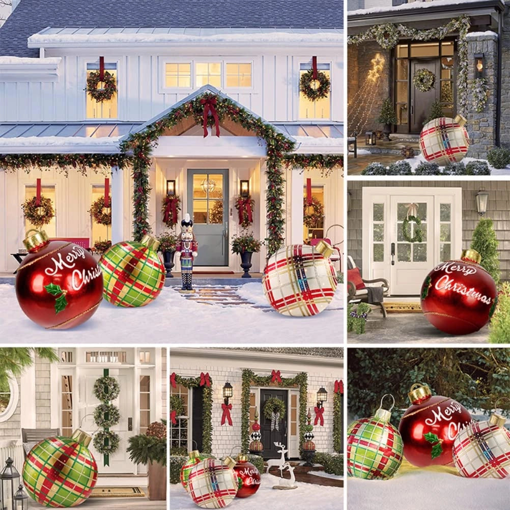Palla di Natale gonfiabile, 60 cm, con pompa, in PVC