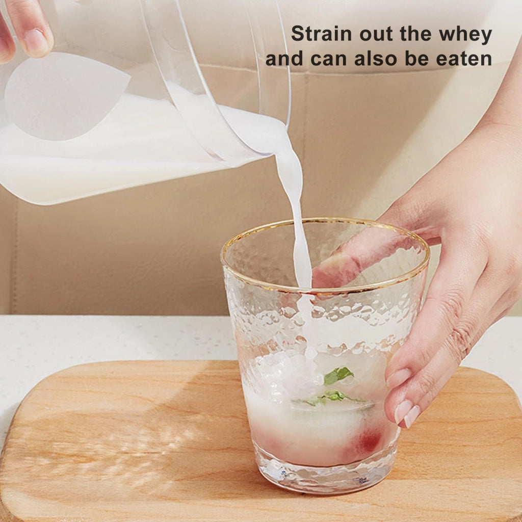 Setaccio per yogurt con stampa a rilievo, 1 pezzo, in PP/acciaio inossidabile, trasparente