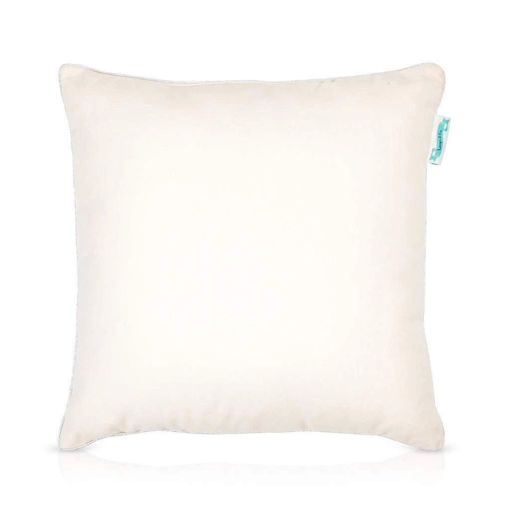 Cuscini decorativi in cotone, color ecru, dimensioni 38 x 38 x 14 cm