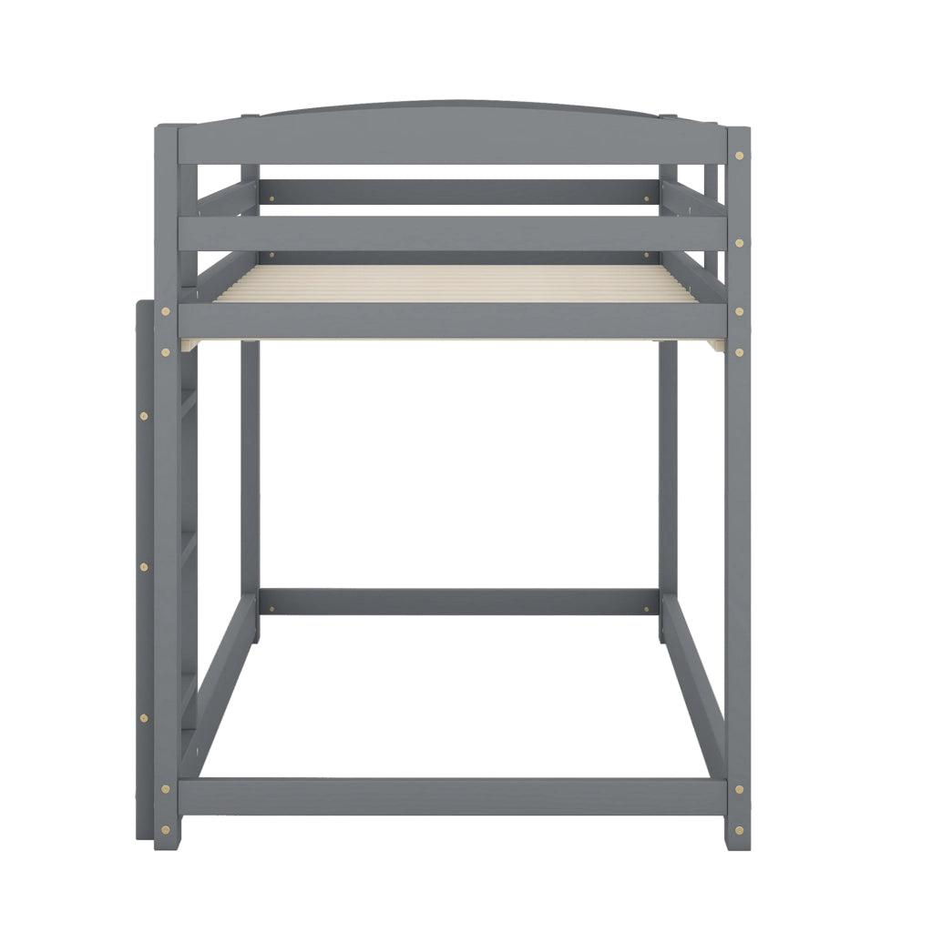 Letto a castello basso 90x200 cm in pino; grigio