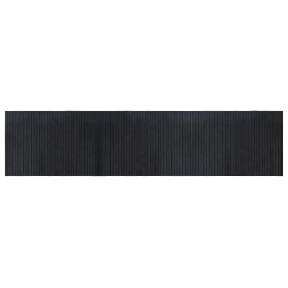 Tappeto Rettangolare Nero 70x300 cm in Bambù