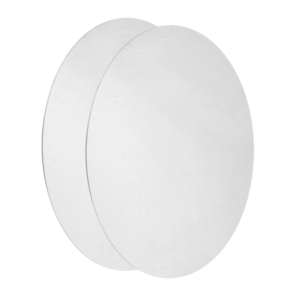 2 lastre di alluminio rotonde, diametro 150 mm, spessore 0,5 mm, lega Al 1060
