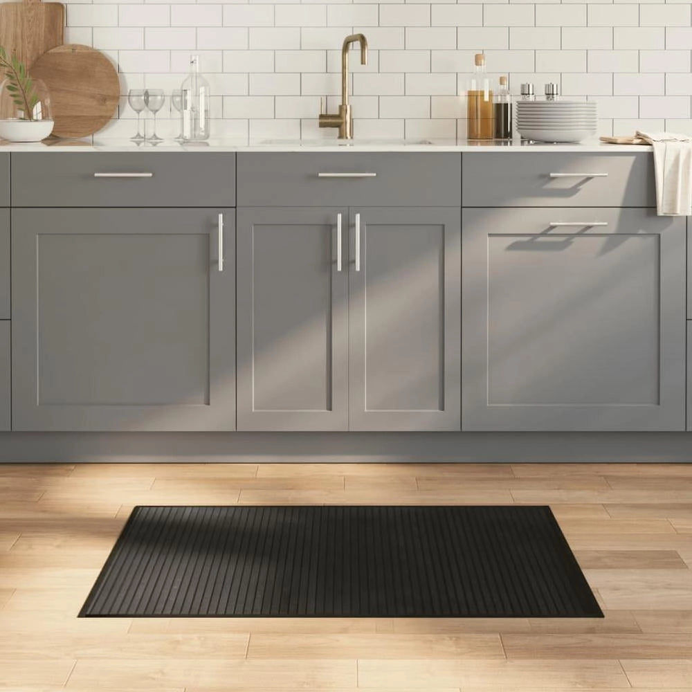 Tappeto Rettangolare Nero 60x100 cm in Bambù
