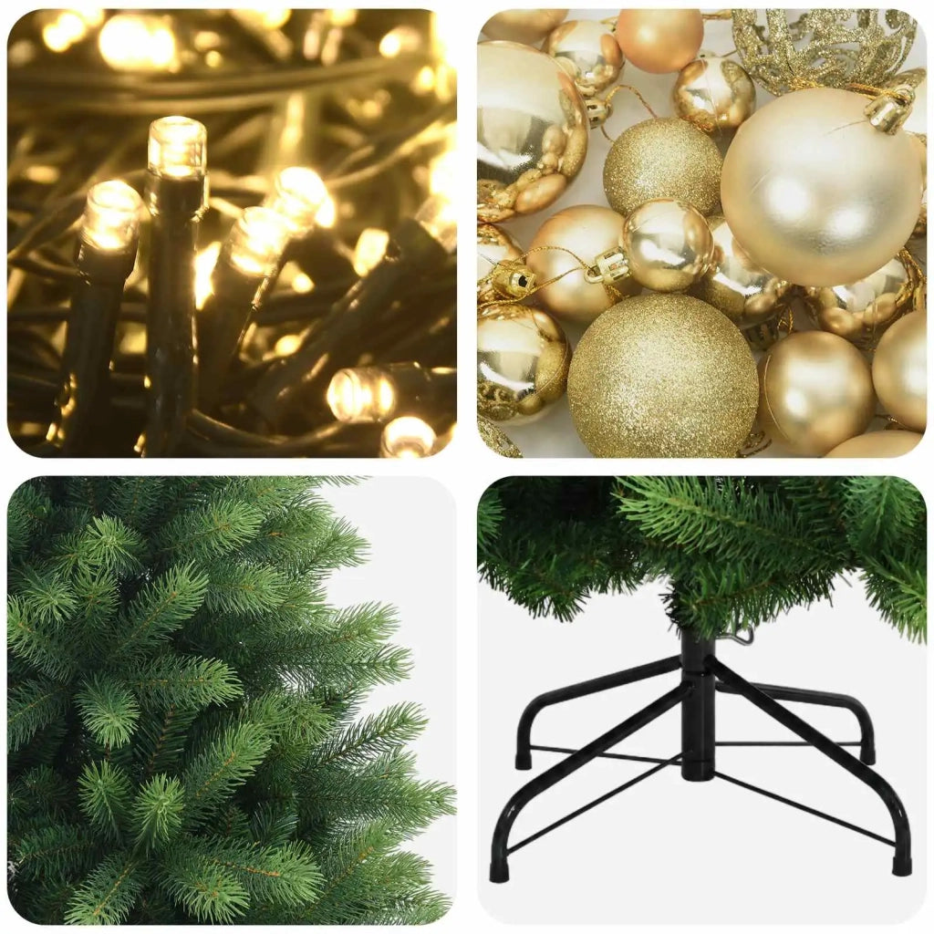 Albero di Natale Artificiale con Palline 210 cm 300 LED 3466575