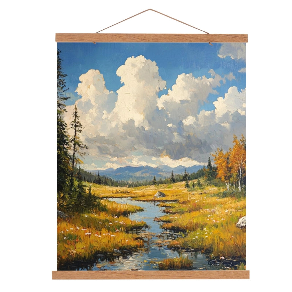Porta-poster magnetico, legno, marrone, 41 cm