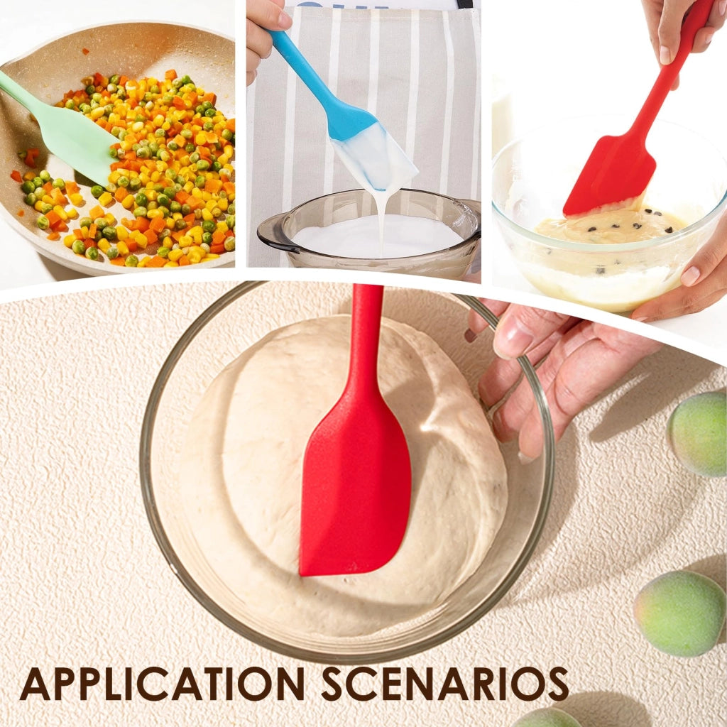 Set di 8 spatole in silicone per cucina e pasticceria, resistenti al calore