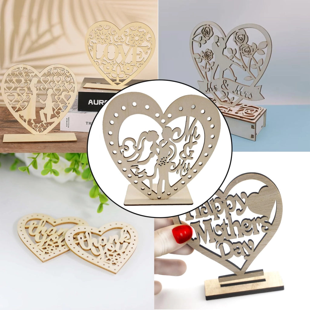 Ciondolo in legno per regalo di matrimonio, decorazione per la coppia sposa, 1 pezzo