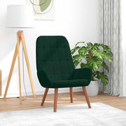 Sedia Relax Verde Scuro in Velluto