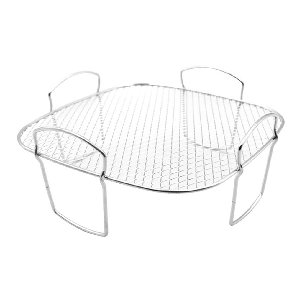 Griglia per friggitrice ad aria, in acciaio inossidabile, dimensioni 20,5x20,5x9 cm