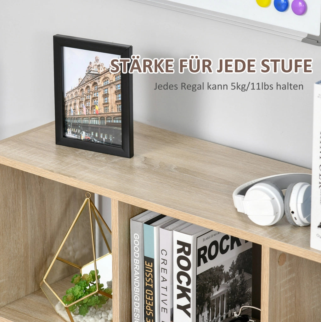 Libreria moderna rovere con 3 ripiani, 97,5 × 30 × 100 cm