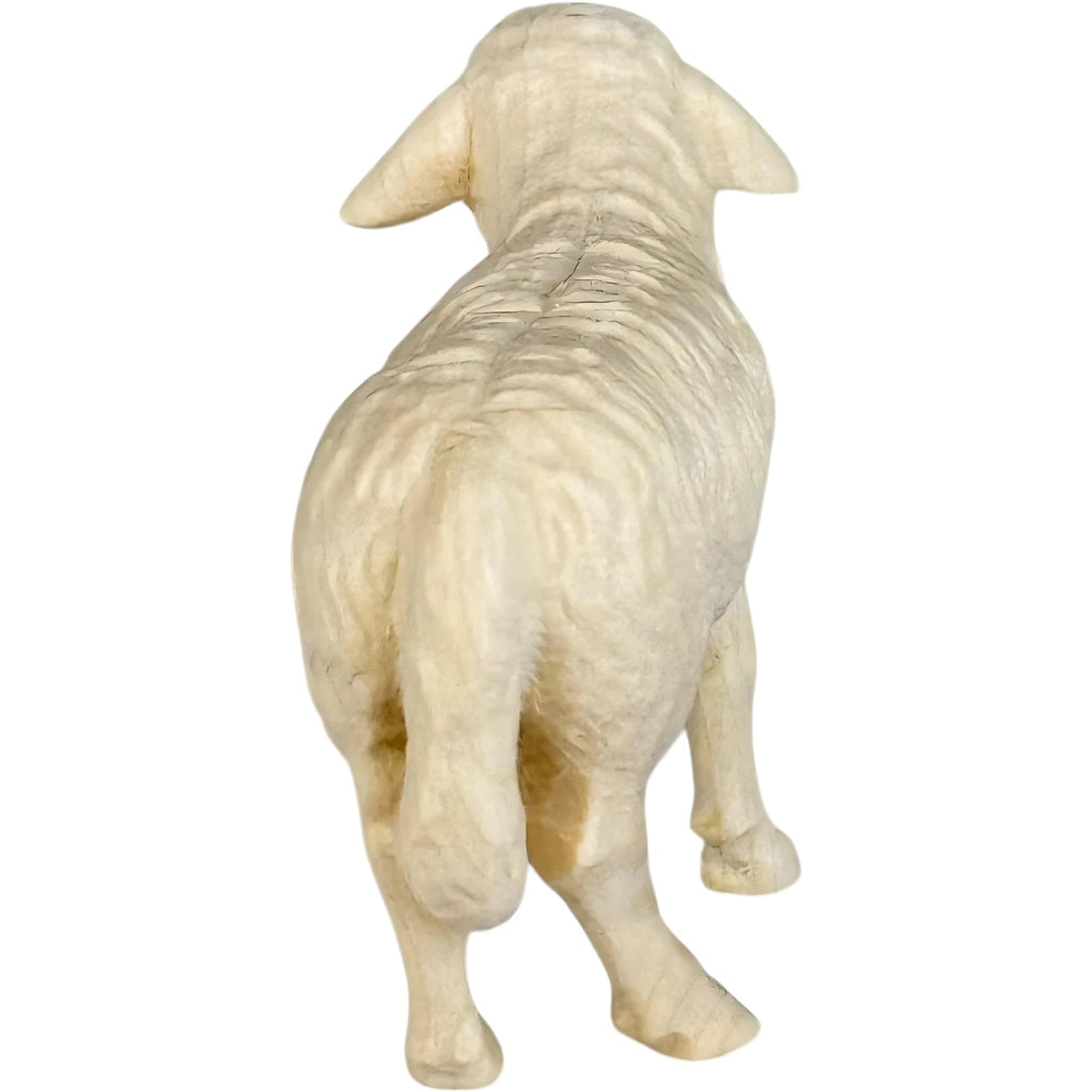 Agnello in legno, altezza 6 cm, dipinto a mano, figura religiosa