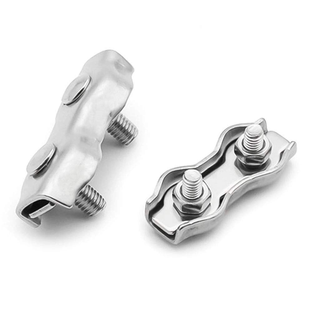 12 morsetti in acciaio inossidabile per cavi in filo, modello M3, diametro 2 mm, acciaio duplex
