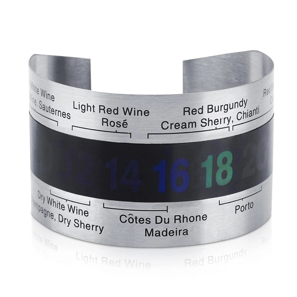 Termometro per vino con display LCD, in acciaio inossidabile, diametro 6 cm
