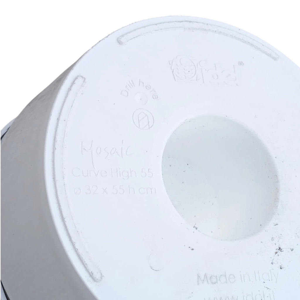 VASO MOSAIC CURVE D.32XH55CM TALPA/BIANCO.