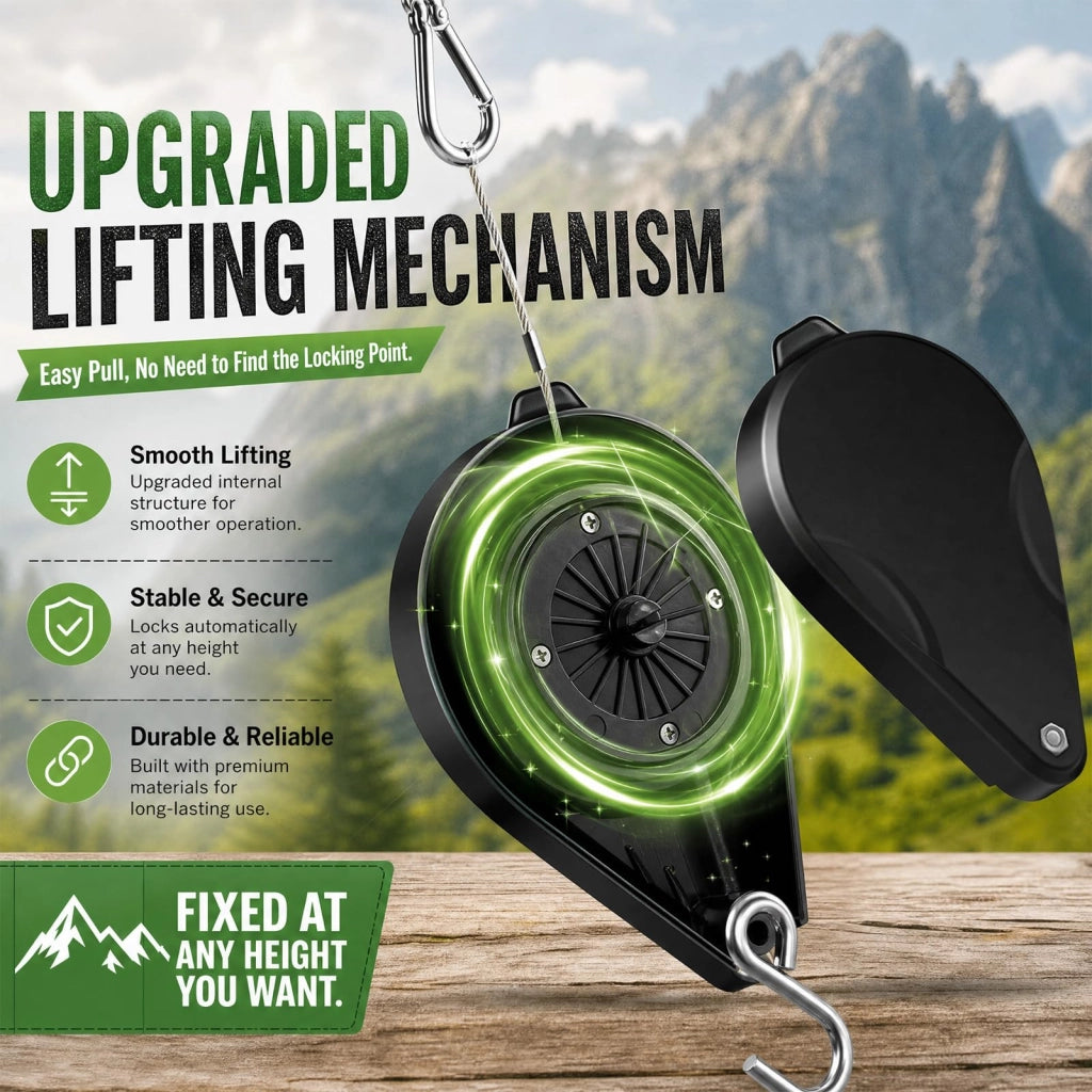 Set di 3 supporti per piante retrattili, lunghezza 160 cm, capacità massima 15 kg, in acciaio inossidabile