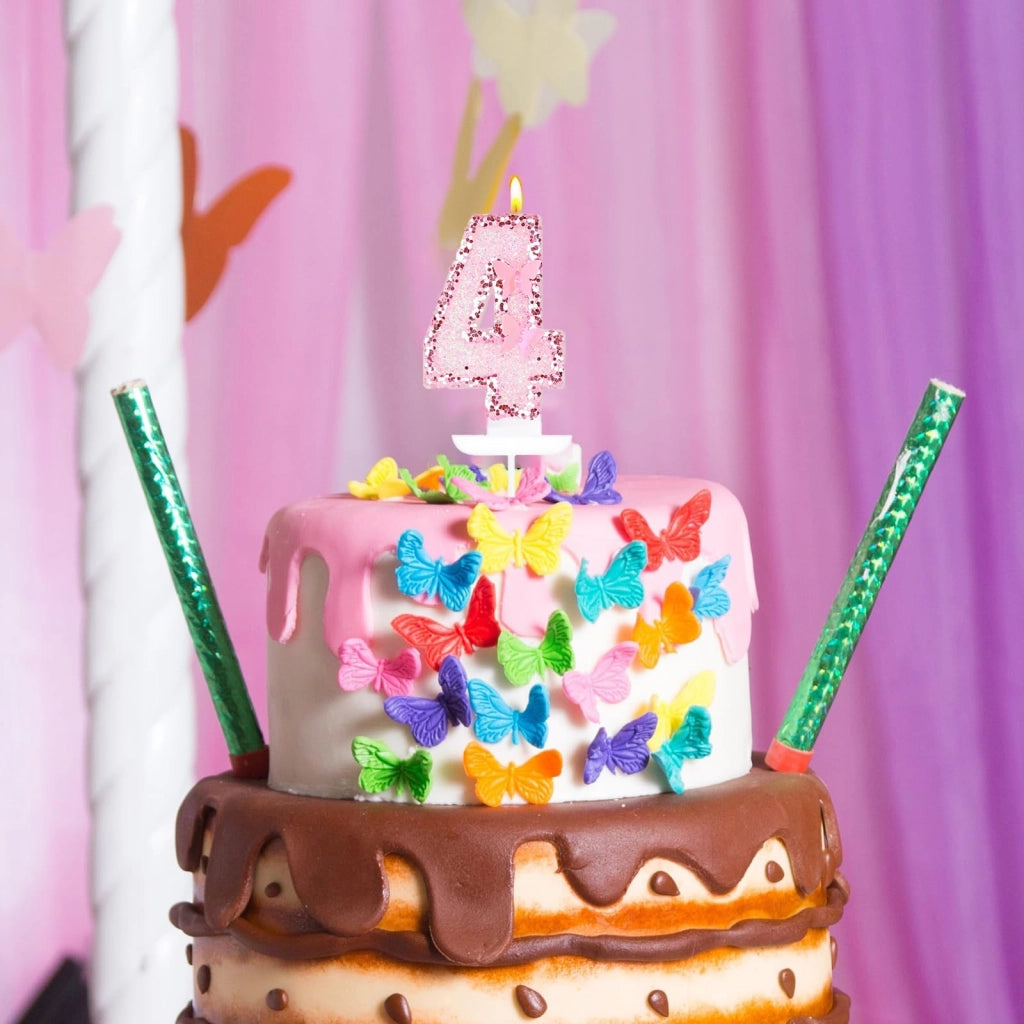 Candeline per torta a forma del numero 4, dimensioni 10x10x2 cm, peso 20 g, candeline decorative
