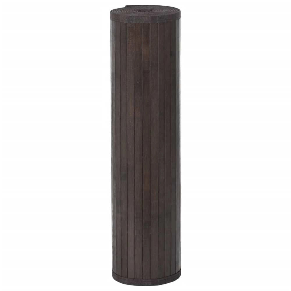 Tappeto Rettangolare Marrone Scuro 60x200 cm in Bambù