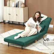 Poltrona letto 3 in 1 verde scuro con schienale regolabile