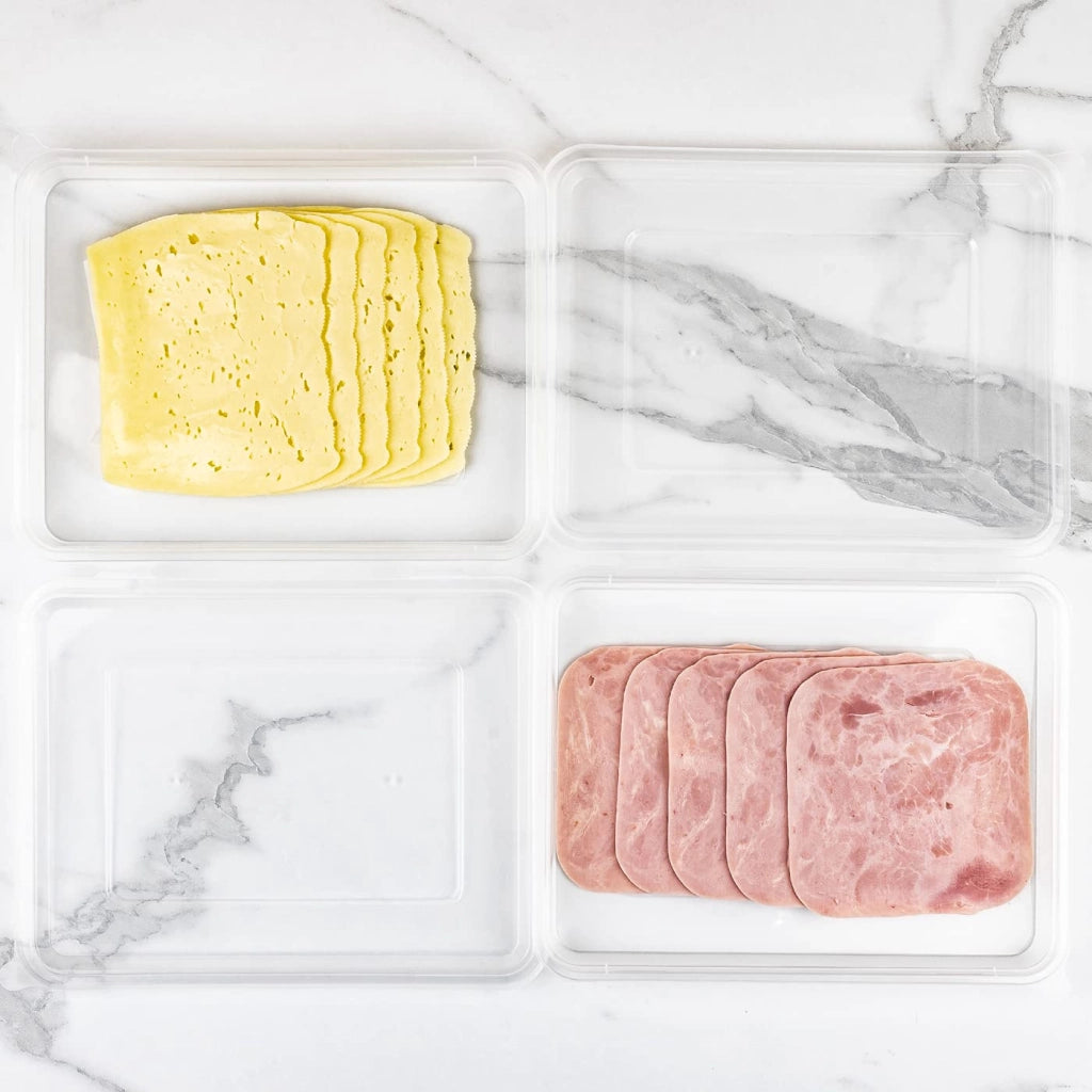 Contenitore per salumi, set da 6, senza BPA, 22x17x2,5 cm
