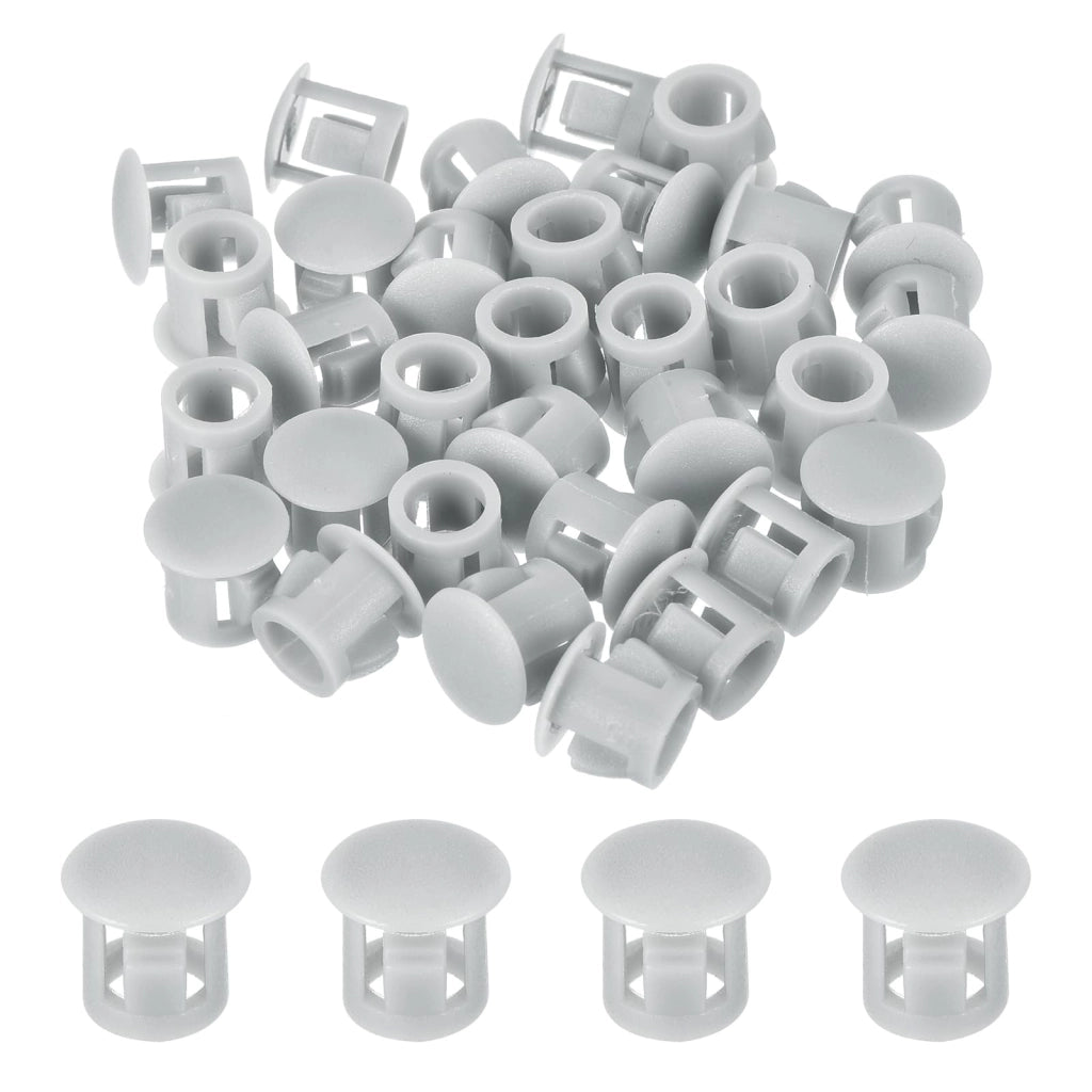 32 tappi in gomma plastica, grigi chiari, da 7 mm, per tubi e mobili