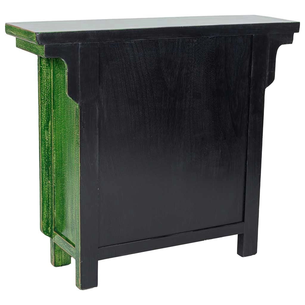 Appendiabiti da ingresso in legno verde 100x28x86h cm