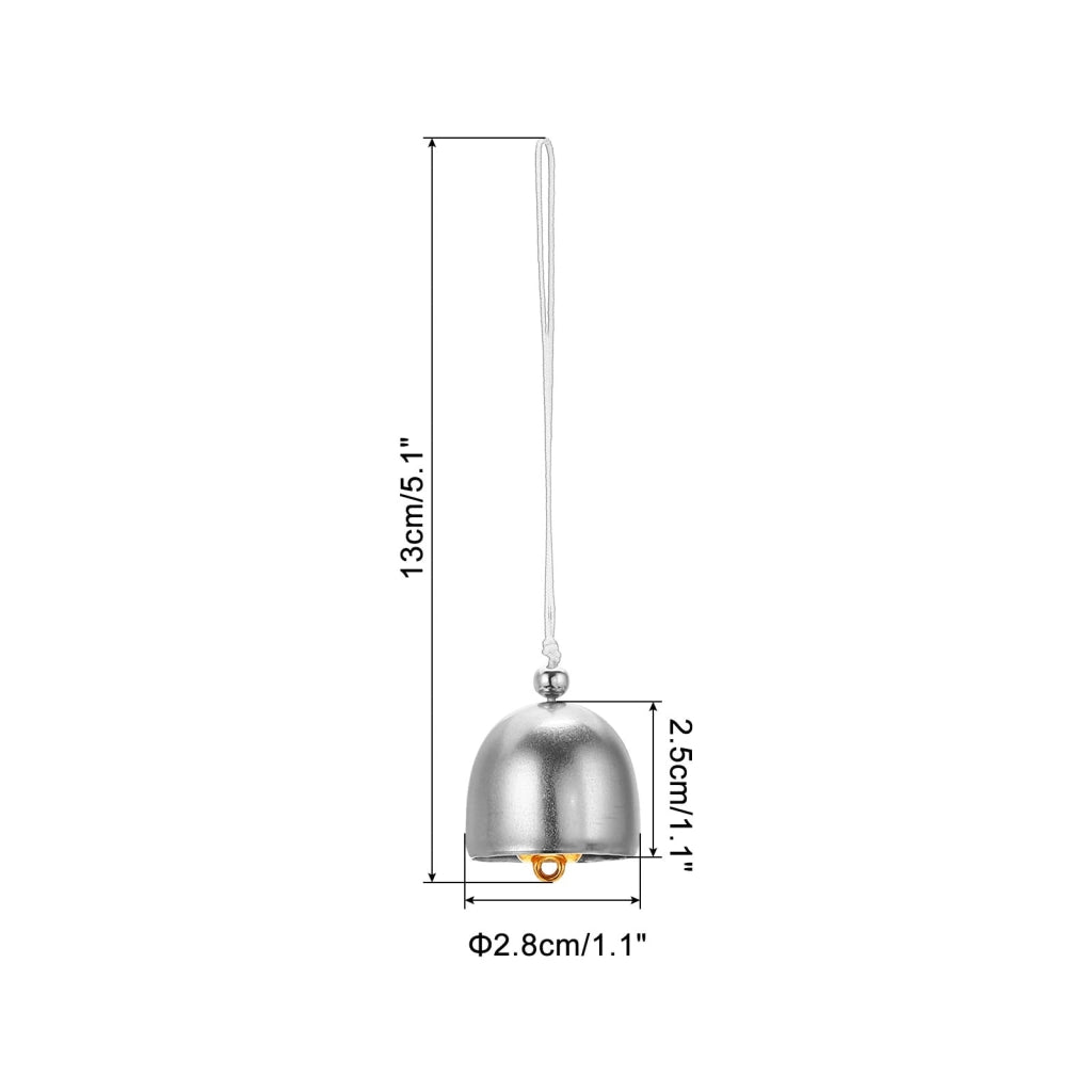 Set di 6 campanelli a vento in metallo, forma circolare, diametro 13 cm, per uso esterno
