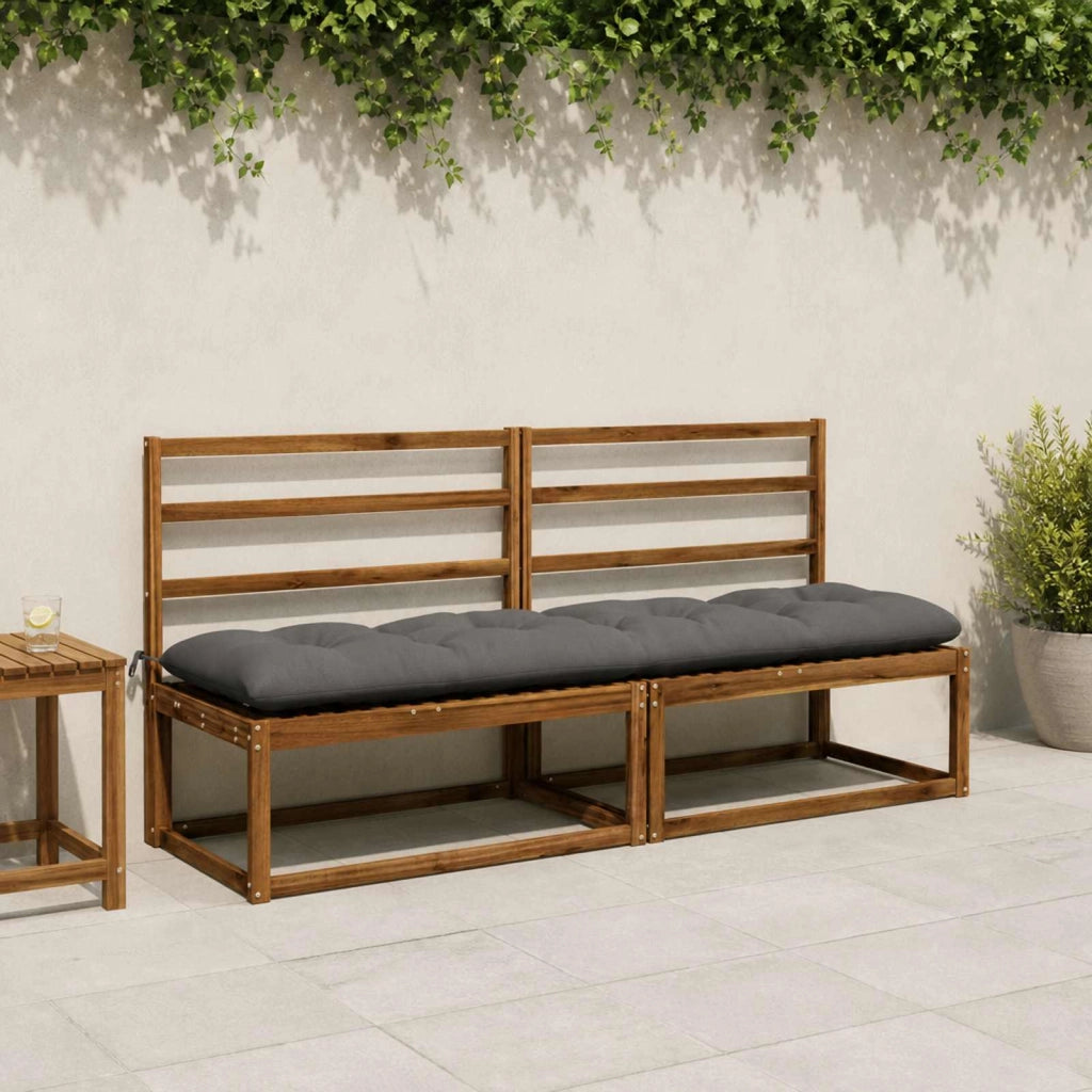 Cuscini per Panchina VIANEN 2 pz 100% Poliestere Grigio 953323