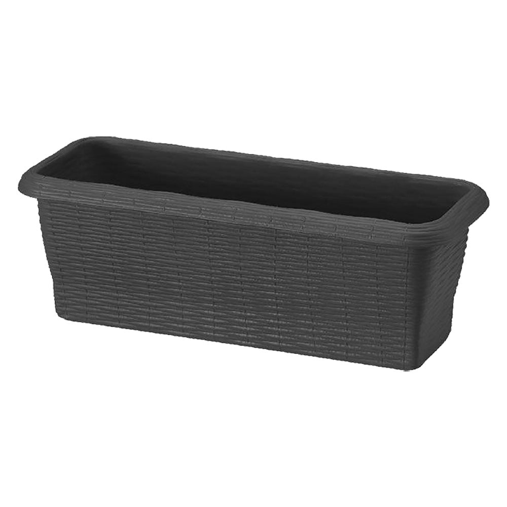 FIORIERA RETTANGOLARE 'PAGLIA' cm 50x20x17,5 lt.8,7 - antracite