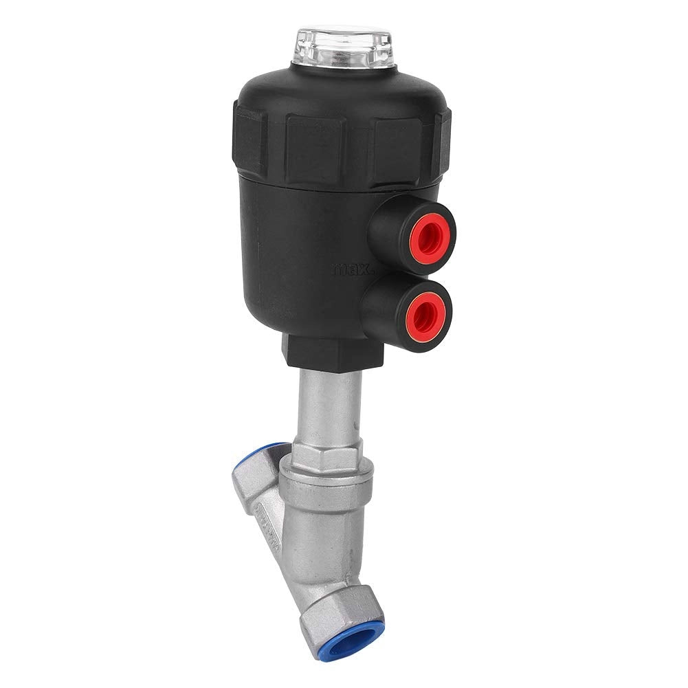 Valvola angolare pneumatica DN20, 3/4 di pollice, in acciaio inossidabile e plastica