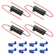 4 resistenze da 50W, 50 Ohm, con alloggiamento in alluminio e clip, per montaggio su telaio