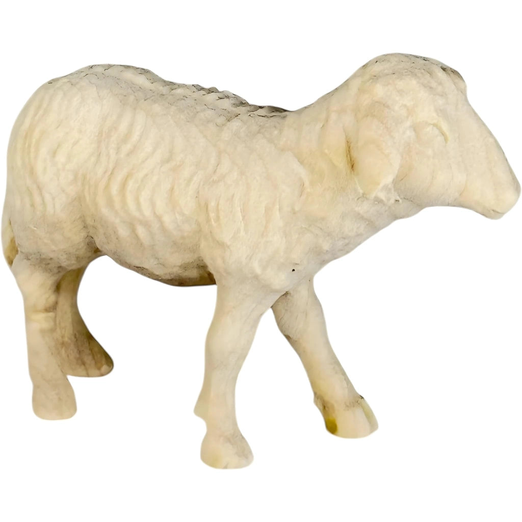 Agnello in legno, altezza 6 cm, dipinto a mano, figura religiosa