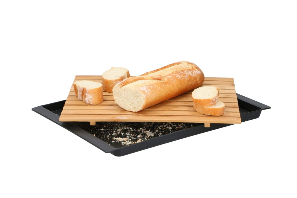 Tagliere in bambù con vano raccogliglie – 38 x 27 x 2 cm