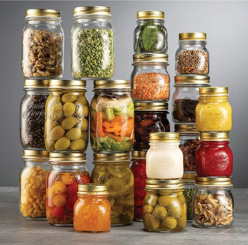 Barattolo per alimenti da 2 litri, con collo largo e coperchio, linea Quattro Stagioni Maxi