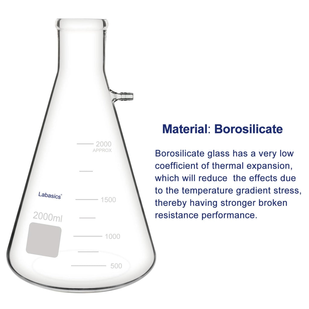 Bottiglia filtrante, in vetro borosilicato, capacità 2000 ml, trasparente
