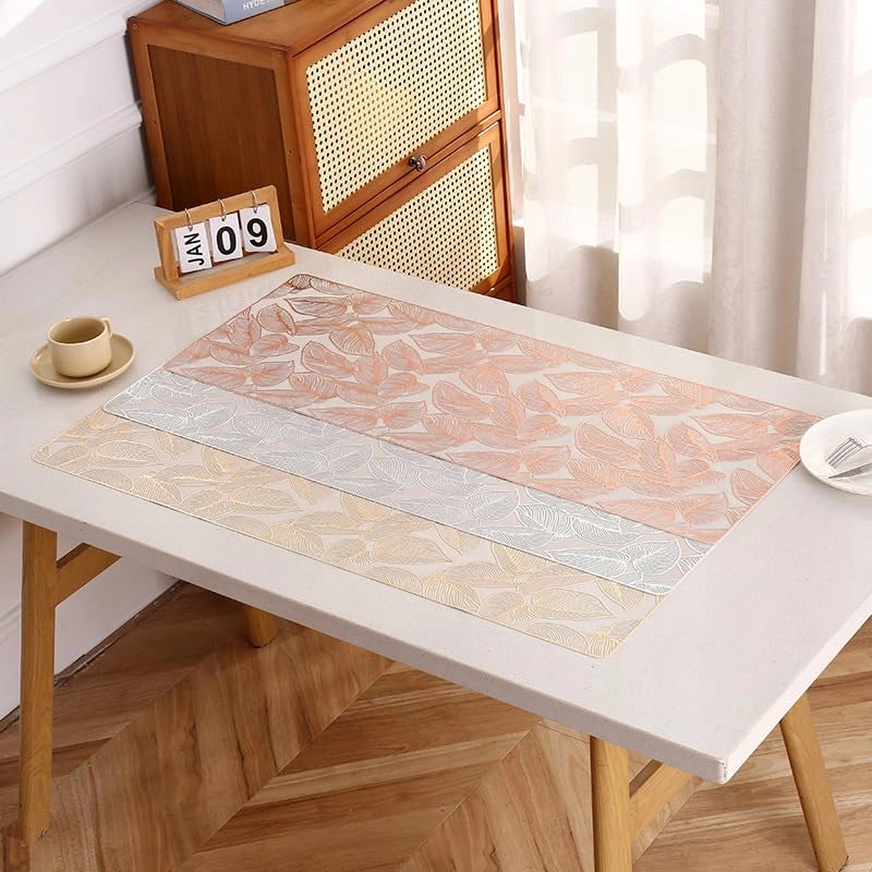 Tovaglia da tavolo in PVC antiscivolo, 91x33 cm, color rosa oro