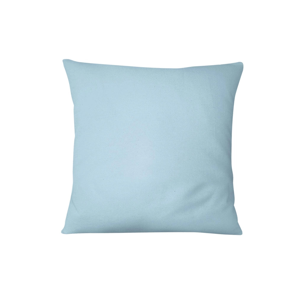 Custodia per cuscino 45x45 cm, colore azzurro chiaro, in poliestere, 1 pezzo, con cerniera invisibile