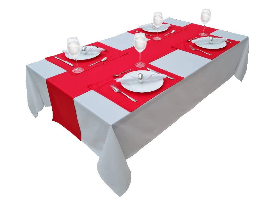 Tovaglia ovale, 150x350 cm, 100% cotone, bianca