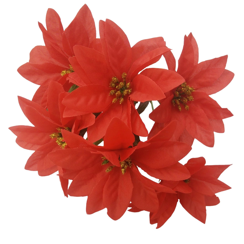 24 stelle natalizie artistiche, rosse, con 7 punte per confezione, realizzate in tessuto
