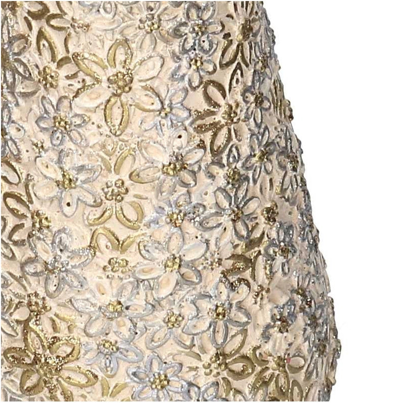 Albero resina fiori crema cm ø12h43