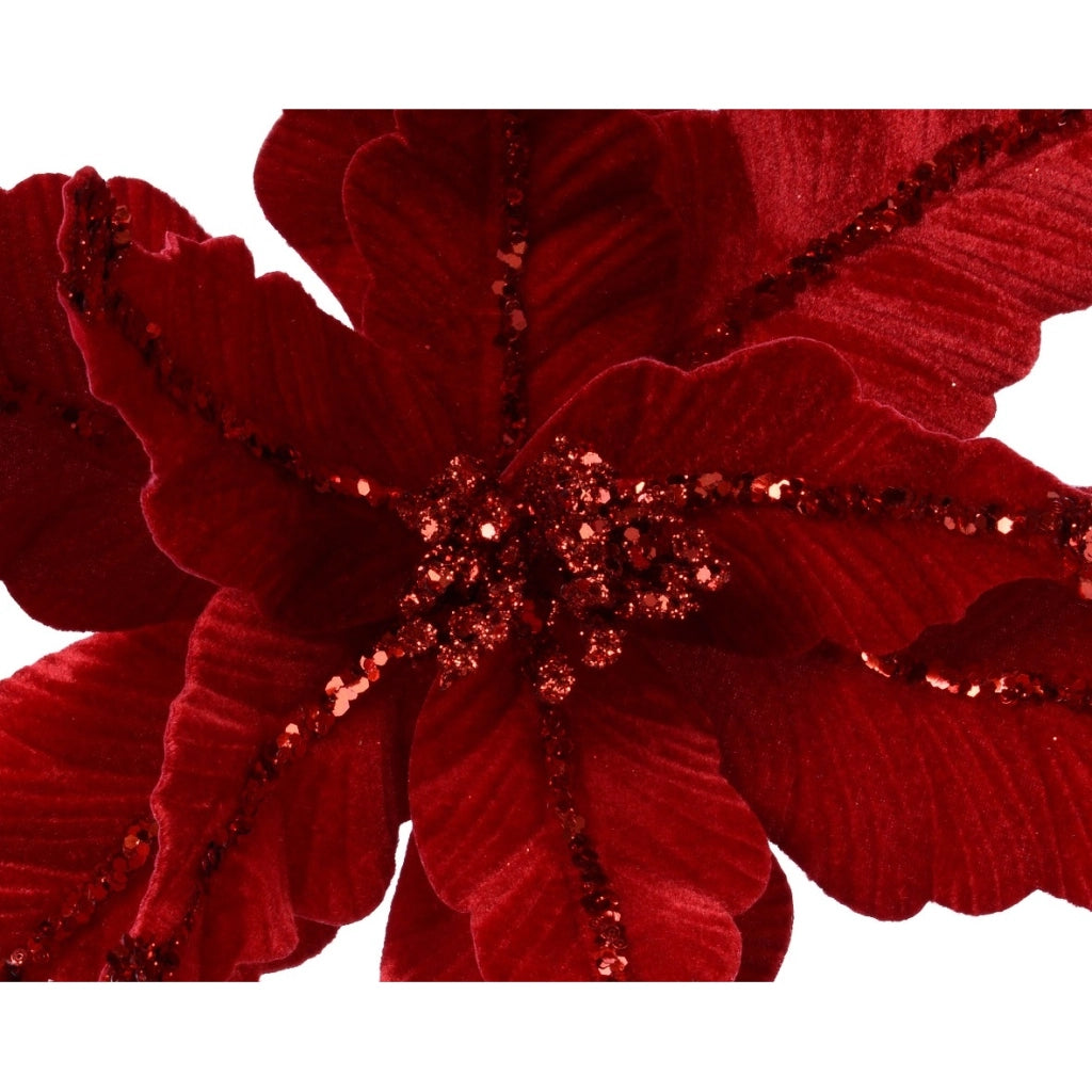 STELLA NATALIZIA D.44CM ROSSA IN VELLUTO.