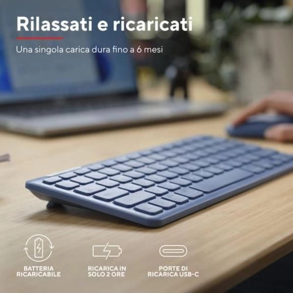 TASTIERA WIRELESS COMPACT TRUST BLUE