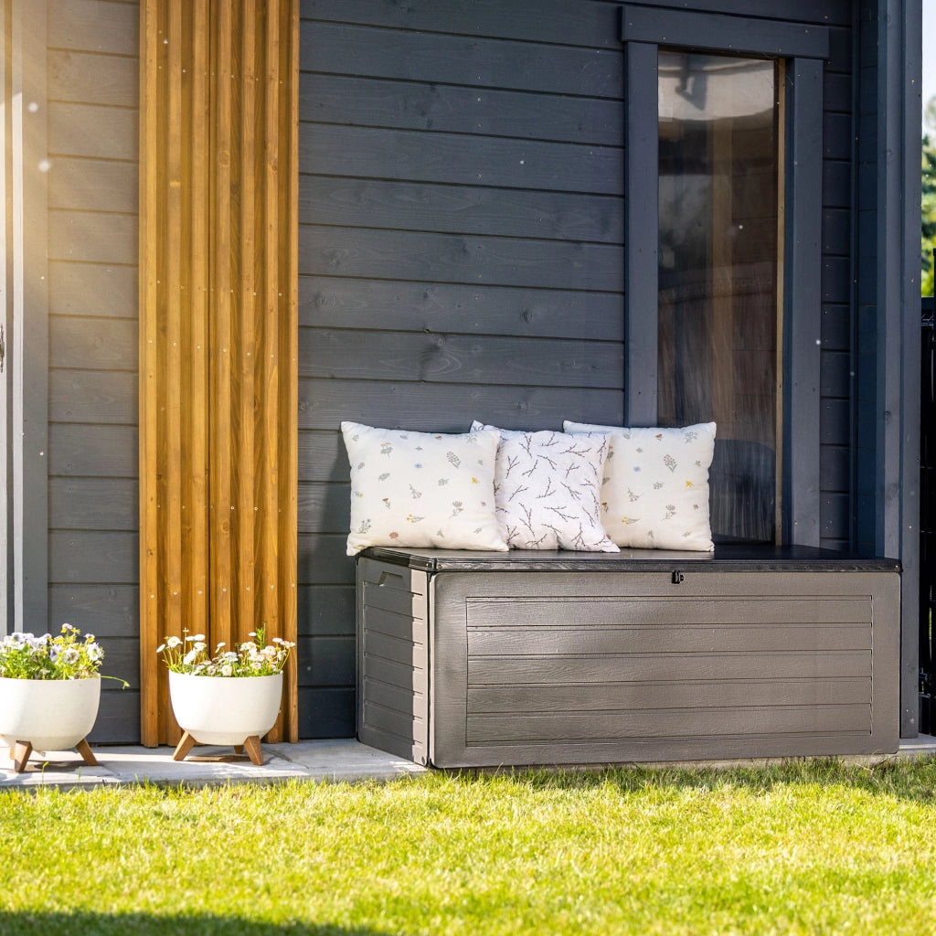 Baule da giardino KADAX 390 L grigio