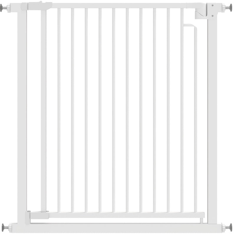 Cancello di sicurezza per bambini e animali 76-80 x 76 cm bianco senza foratura